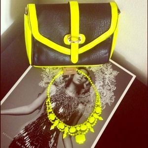 <Bundle> Pop of Neon Clutch & Necklace