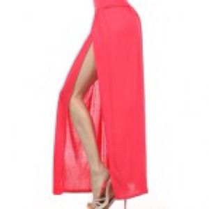 Long slit skirt