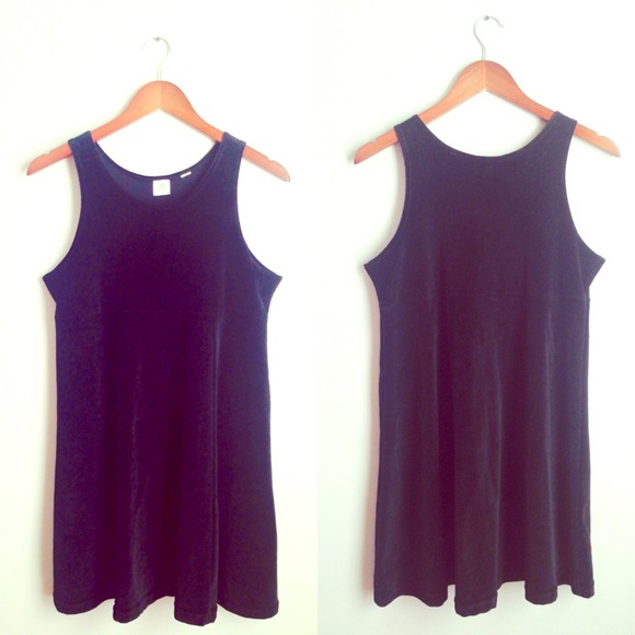 Sold-Vintage GAP Velvet Babydoll Dress
