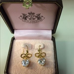 Juicy Couture earrings/heart charm/ wristlet .