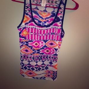 Aztec multi color top