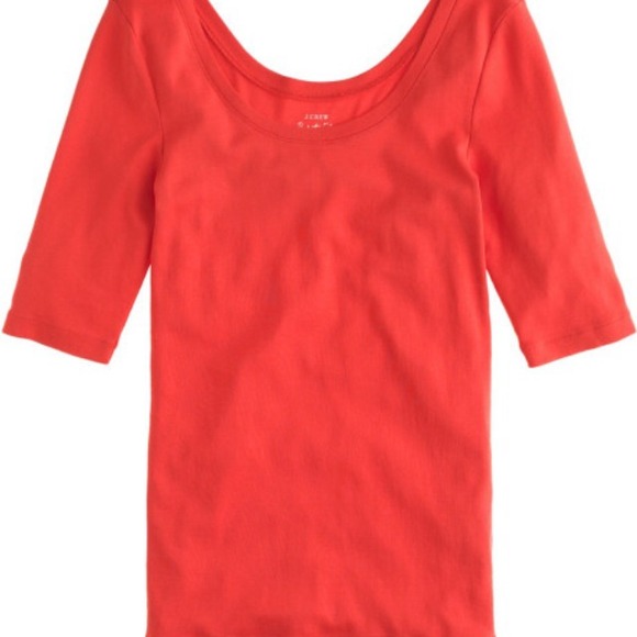 💙DONATED💙JCrew Red-Orange Favorite Fit Tee