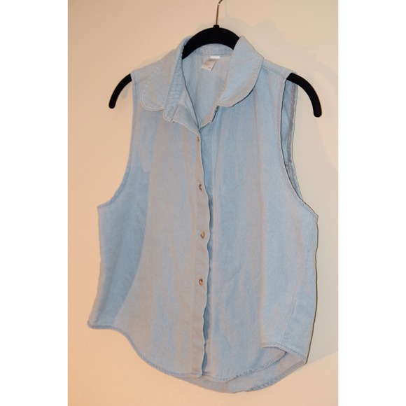 American Apparel sleeveless denim shirt