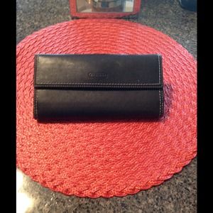 Black leather wallet