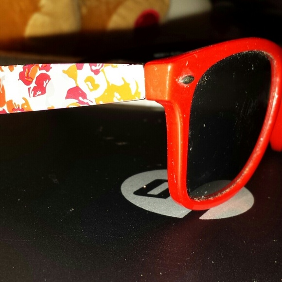 Red floral sunglasses
