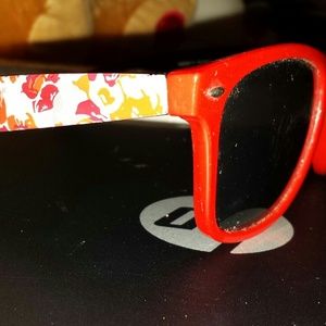Red floral sunglasses