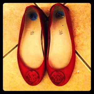 Red Michael Kors Flats