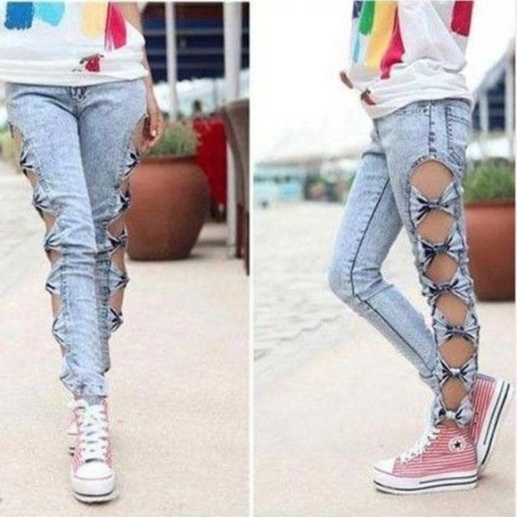 Denim - Bow Jeans
