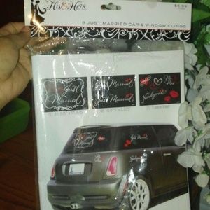 Car and window wedding clings/decals