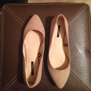 Tan suede flats