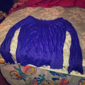 Blue long sleeve top from Cato