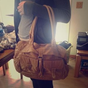 Brown converse purse