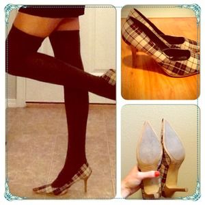 Plaid heels!!  7 1/2 women's!  Like new