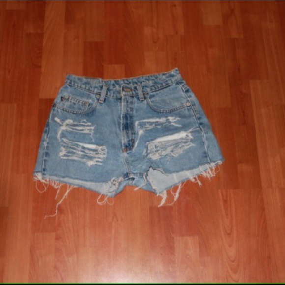 high waisted jean shorts