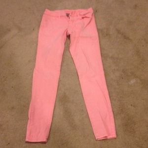 Pink skinny jeggings!!!