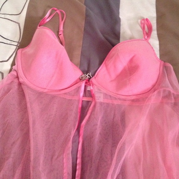 Sexy pink lingerie top