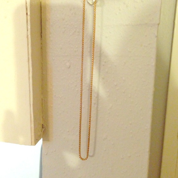 REDUCED Gold box chain necklace