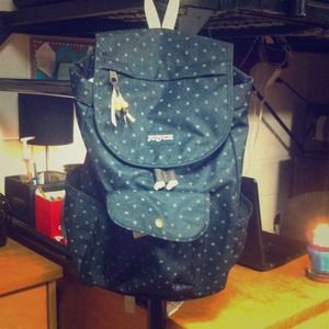 Jansport Polka dot backpack/overnight bag