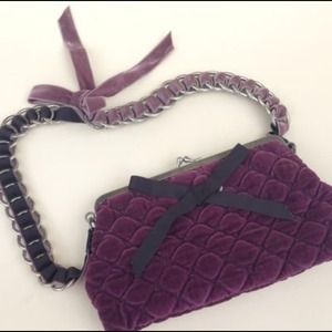 💵 Purple Marc Jacobs Velvet Quilted Evening bag