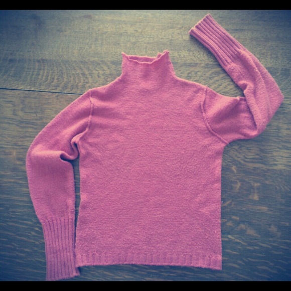 Bubblegum pink mock neck sweater