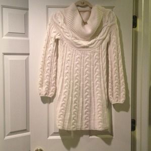Ivory sweater dress, size small