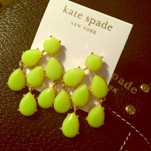 Kate Spade lime green chandelier earrings