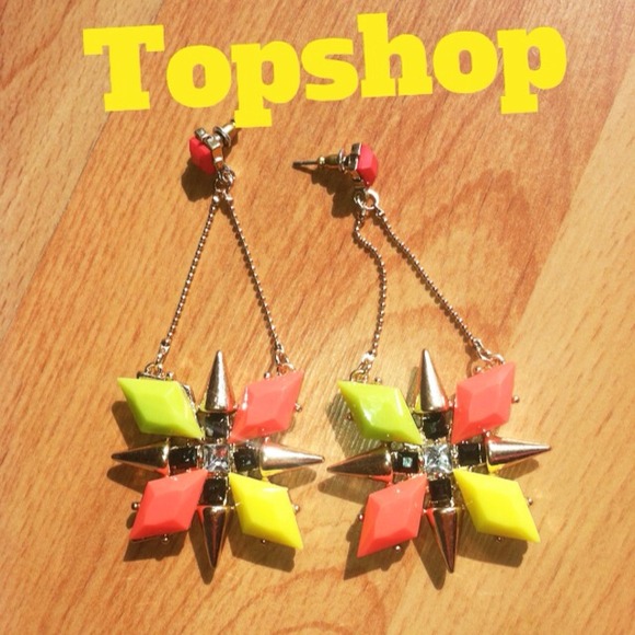 💙FREE GIFT💙Neon Topshop Dangle Earrings