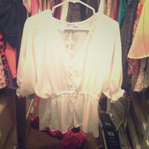 A creme blouse