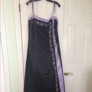 Black and Lilac prom dress - size 18