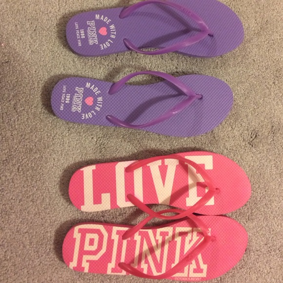 Purple flip flops!