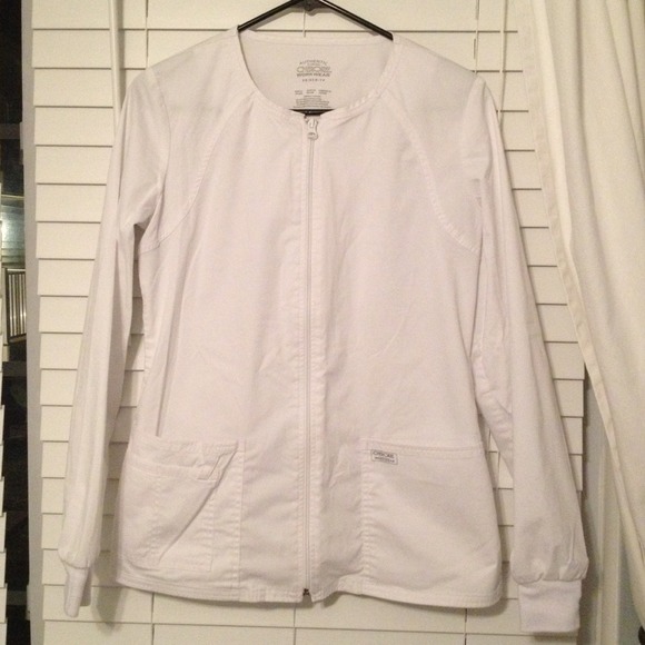 White scrub jacket