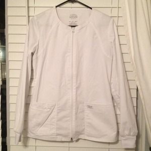 White scrub jacket