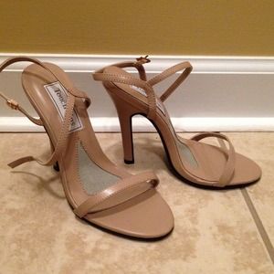 Nude strappy heels
