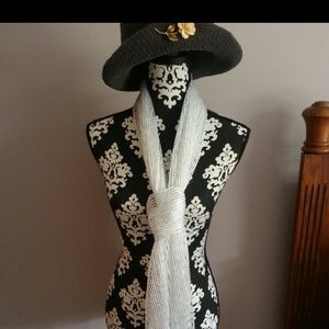 White and Silver Scarf