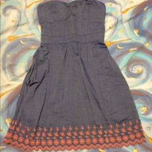 ❤️❤️❤️SOLD❤️❤️❤️Blue strapless sweetheart dress