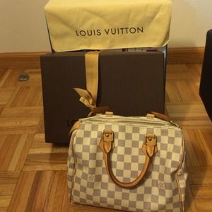 LV Speedy 25 Damier Azur
