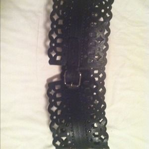BCBG perforated pattern belt