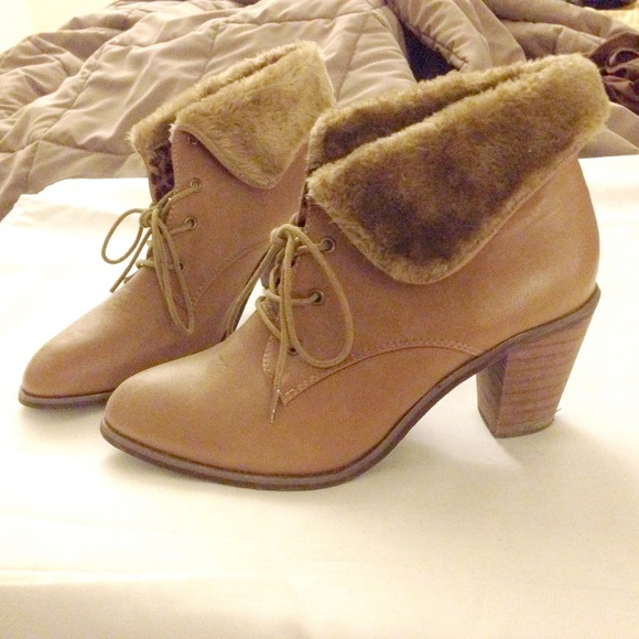Shoes - Fur top booties Shoes - Fur top booties