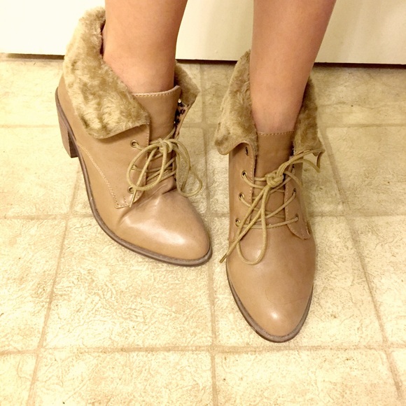 Shoes - Fur top booties Shoes - Fur top booties