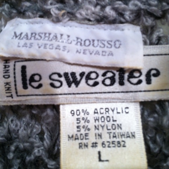 Vintage Hand Knit Marshall Rousso Cardigan - Picture 4 of 4