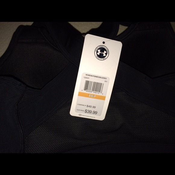 ‼️SOLD‼️Black Under Armour Sports Bra size 32/34DD - Picture 2 of 2