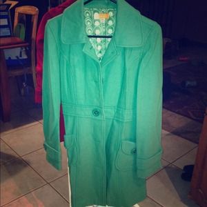 Green peacoat