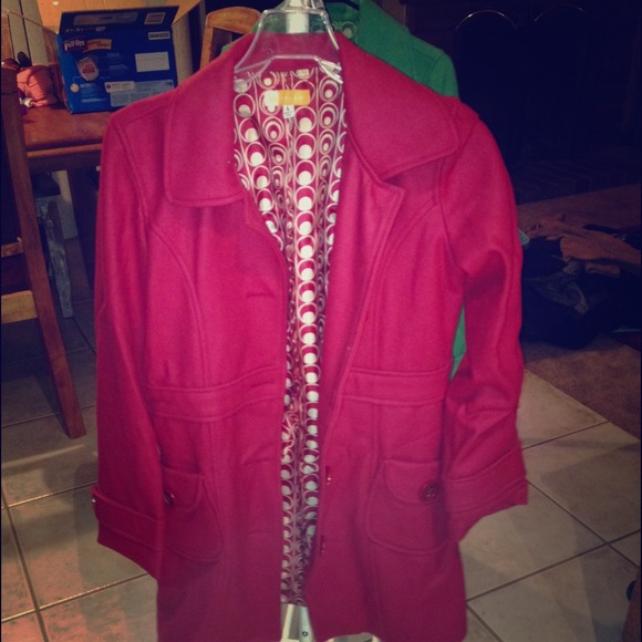 Red peacoat