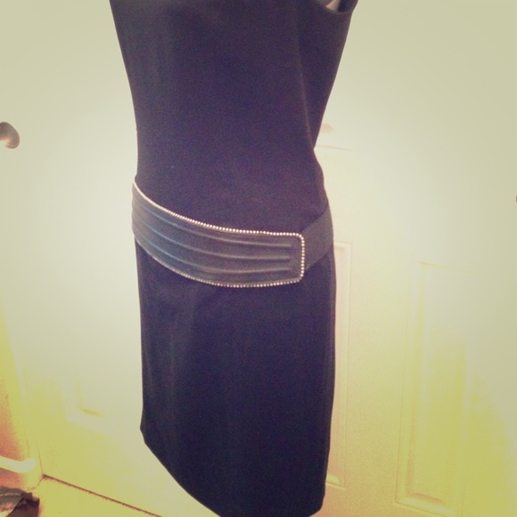 Black leather belt