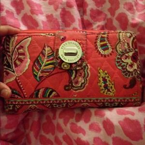 Vera Bradley Turn-Lock Wallet in Call Me Coral