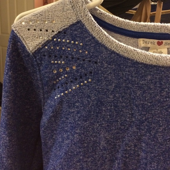 ⬇️PRICE DROP⬇️blue sweater with chiffon bottom! - Picture 2 of 3