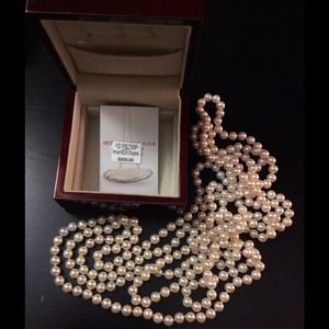 100 inch strand of cultured pearls