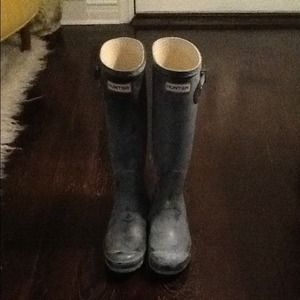 Hunter Boots matte black size 36