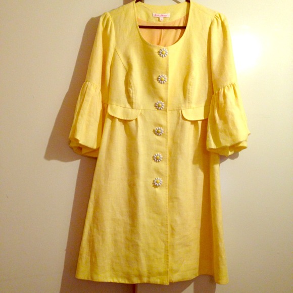 Vintage Betsey Johnson daisy linen dress