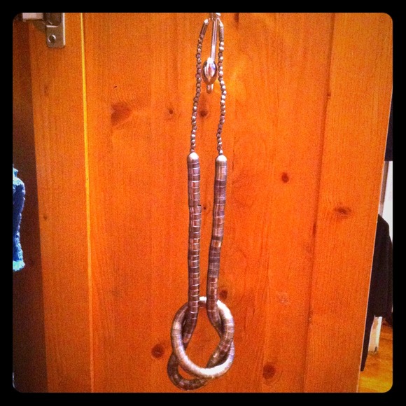 Chrome silver necklace